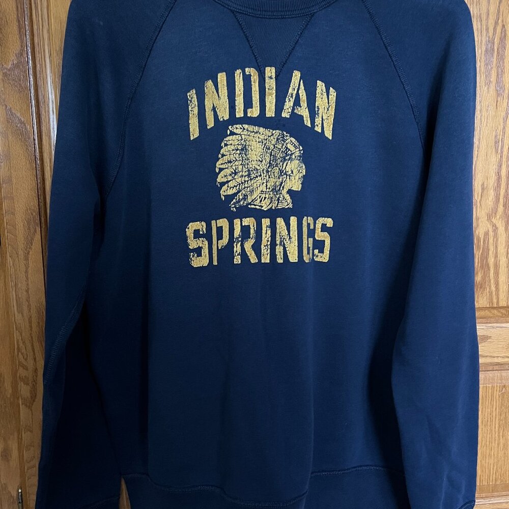 90's Vintage POLO RALPH LAUREN Navy Blue Indian Springs sweatshirt - Size Large